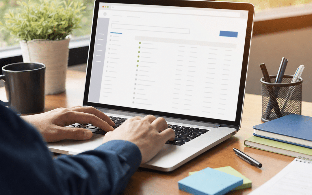 shopify domain setup south africa — hands at laptop with DNS management panel open